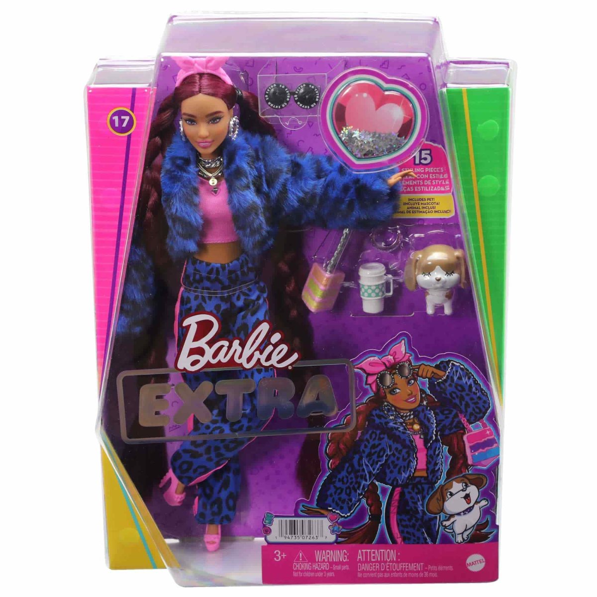 Barbie Кукла Экстра в синем спортивном костюме